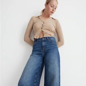 Madewell Super Wide Leg Blue Jeans